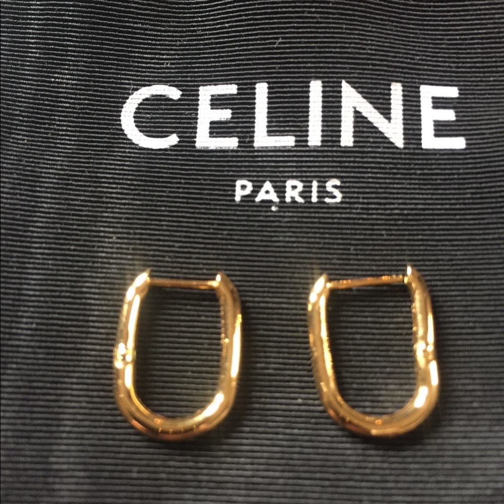 Celine Gold Small Hoop Earrings “Seperables”